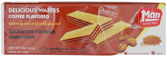 KOSHER WAFERS COFFEE FLAVORED MAN 200 GR.