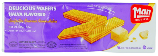 KOSHER WAFERS HALVA FLAVORED MAN 180 GR.