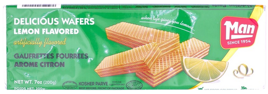 KOSHER WAFERS LEMON FLAVORED MAN 200 GR.