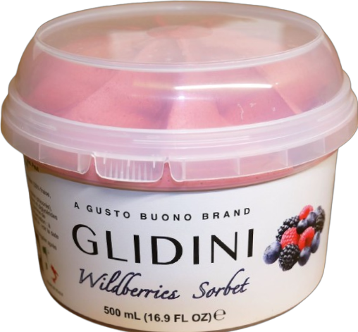 KOSHER WILDBERRIES SORBET PARVE GB 500 ML.