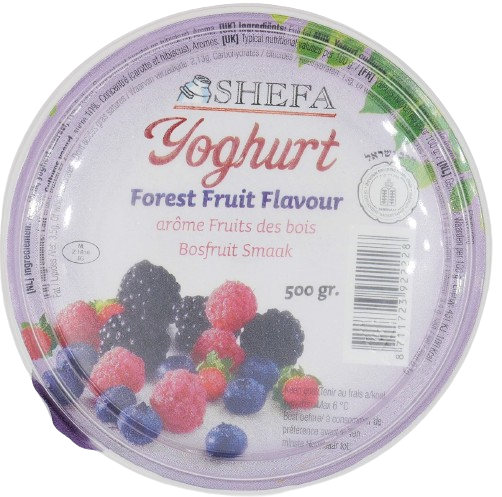 KOSHER YOGURT FORREST FRUITS SHEFA 500 GR.