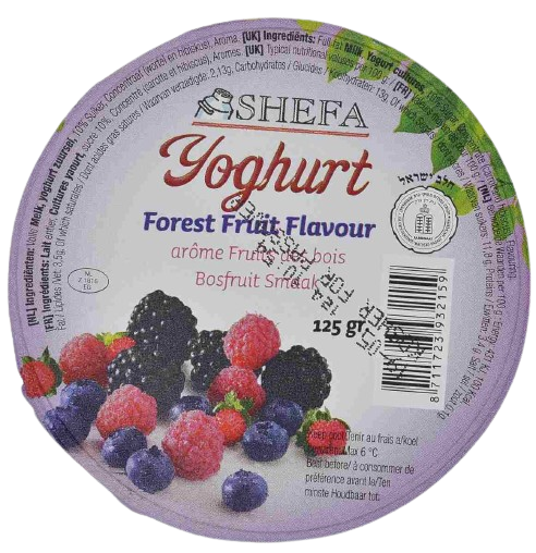 KOSHER YOGURT FORREST FRUIT SHEFA 125 GR.