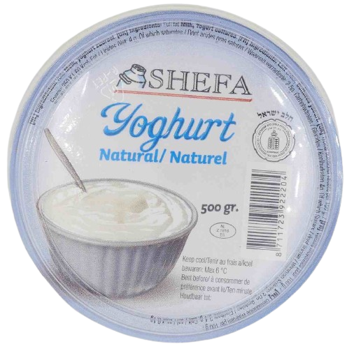 KOSHER YOGURT NATURAL SHEFA 500 GR.