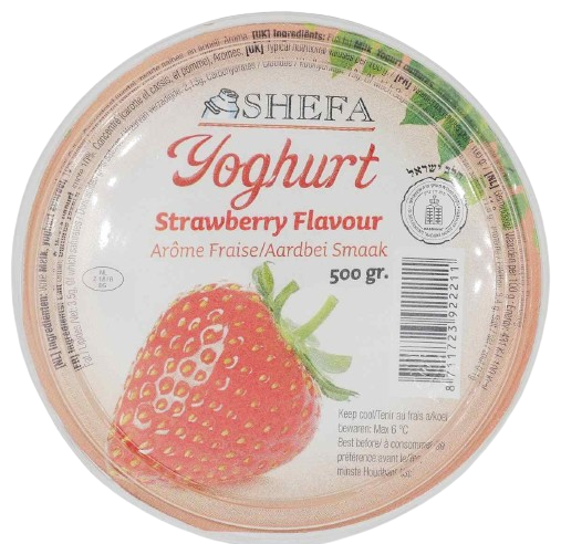 KOSHER YOGURT STRAWBERRY SHEFA 500 GR.