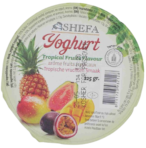 KOSHER YOGURT TROPICAL FRUITS SHEFA 125 GR.
