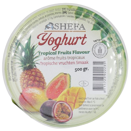KOSHER YOGURT TROPICAL FRUIT SHEFA  500 GR.