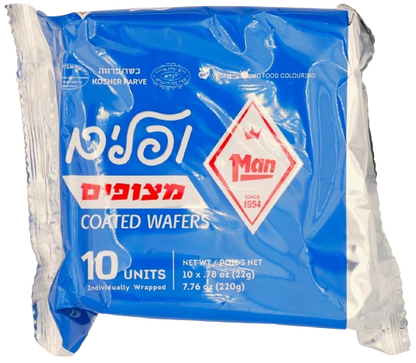 MAN KOSHER CHOCOLATE COATED WAFERS 10 X 22 GR