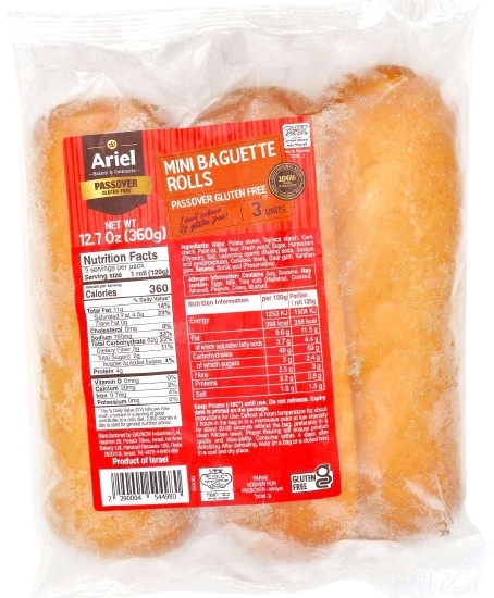 MINI BAGUETTE ROLLS GLUTEN FREE KLP