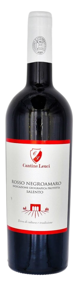NEGROAMARO LEUCI 750 ML.  Kosher Red Wine From Italy