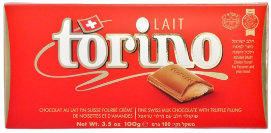 TORINO LAIT CAMILLE BLOCH KOSHER SWISS CHOCOLATE 100 GR.