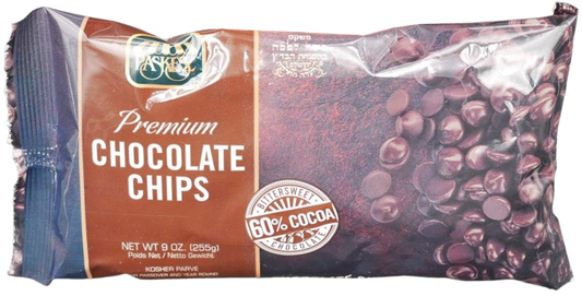 PREMIUM KOSHER CHOCOLATE CHIPS 60%  PASKESZ KLP 200 GR.