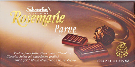 ROSEMARIE PARVE 100 GR. SHMERLING KOSHER SWISS CHOCOLATE