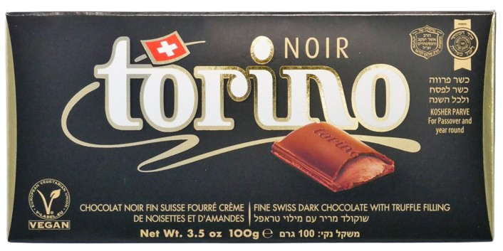 TORINO NOIR CAMILLE BLOCH KOSHER SWISS CHOCOLATE 100 GR.